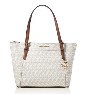 Michael Kors Ciara Large Top Zip Leather Tote Bag